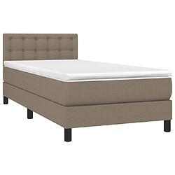 Avis Sommier à lattes LED,Cadre à lattes de lit avec matelas pour Adulte Taupe 80x200 cm Tissu -MN87485