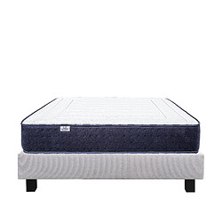 LUXURY LITERIE Ensemble matelas Nuage 160x200 cm + sommier gris ep20cm