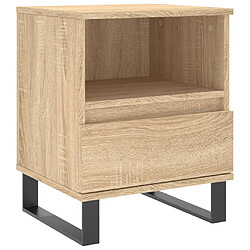 Maison Chic Table de chevet,Table de nuit,Table d'appoint pour salon chêne sonoma 40x35x50 cm bois d’ingénierie -MN42756