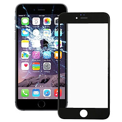 Wewoo Pour iPhone 6 Lentille extérieure noir vitrée + cadre pièce détachée 2 en 1