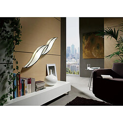 Luminaire Center Applique murale Sintesys E27 2 Ampoules E27 Large, chrome poli/arylique blanc