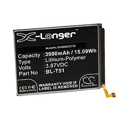 vhbw Batterie remplacement pour LG BL-T51, EAC64788701 pour smartphone (3900mAh, 3.87V, Li-polymère) 