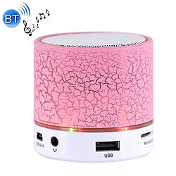 Wewoo Mini enceinte Bluetooth rose Mini haut-parleur stéréo portable, avec microphone intégré et ampli LED, Appels Mains-libres de ampère Carte TF & AUX IN, Distance: 10m 