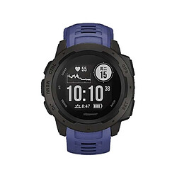 Wewoo Bracelet pour montre connectée Dragonne de remplacement en silicone Garmin Instinct 22mm bleu foncé