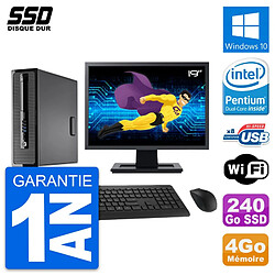 PC HP ProDesk 400 G1 SFF Ecran 19" Intel G3220 RAM 4Go SSD 240Go Windows 10 Wifi · Occasion 