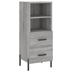 vidaXL Buffet Sonoma gris 34,5x34x90 cm Bois d'ingénierie