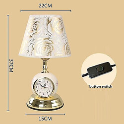 Universal Lampe, horloge moderne, lampe de bureau, nuit.(Or)