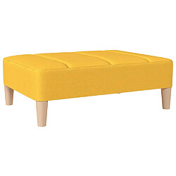 vidaXL Repose-pied Jaune 78x56x32 cm Tissu