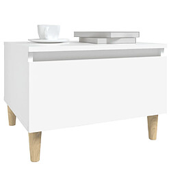 Acheter vidaXL Tables d'appoint 2 pcs Blanc 50x46x35 cm Bois d'ingénierie