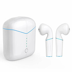 Bluetooth Écouteur 5.0 Hifi Sans Fil Casque Sport Écouteurs Casque Contrôle Tactile Avec Boîtier De Charge Pour Smartphone Bleu