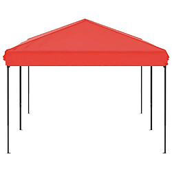 Avis vidaXL Tente de réception pliable Rouge 3x6 m