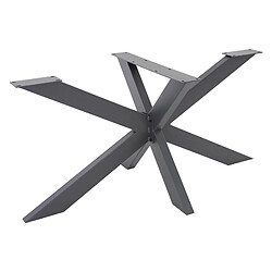 ML DESIGN MODERN LIVING Pied de table Spider métal anthracite industriel piètement meuble 78x71x150 cm