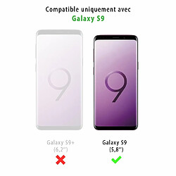 Evetane Coque Samsung Galaxy S9 360 intégrale avant arrière transparente