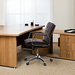 Siège de bureau / Fauteuil de direction VILLA 10, cuir Nappa marron hjh OFFICE pas cher