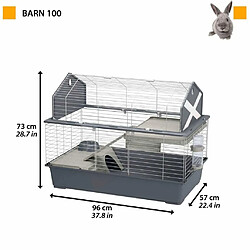 Ferplast Clapier Barn 100 96x57x73 cm Gris