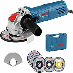 Bosch Meuleuse d'angle GWX 750-125 (disque Ø 125 mm, avec jeu de 5 disques de tronçonnage et de meulage, housse de protection 125 mm, en coffret)