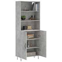 Avis Maison Chic Buffet,Meuble de Rangement,commode pour salon,Cuisine Gris béton 69,5x34x180 cm Bois d'ingénierie -MN16233