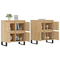 Avis Maison Chic Ensemble de 2 Buffets,commode,console pour rangement chêne sonoma bois d'ingénierie -MN78904