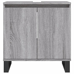 Acheter Maison Chic Armoire de bain,Meuble de rangement de salle de bain,Meuble haut sonoma gris 58x33x60 cm bois d'ingénierie -GKD507117