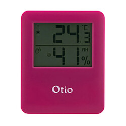 Thermomètre Hygromètre magnétique à écran LCD - Rose - Otio