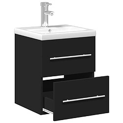 Acheter vidaXL Armoire lavabo de salle de bain avec bassin intégré noir