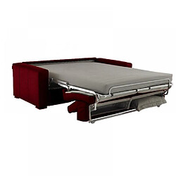 Avis Inside 75 Canapé EXPRESS SIDNEY DELUXE 140 cm cuir vachette bordeaux matelas 16 cm