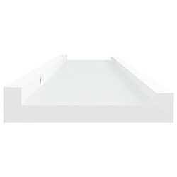 Acheter vidaXL Étagères à rebord pour cadre photo 2 pcs Blanc 40x9x3 cm MDF