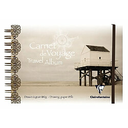 Clairefontaine 96104C Carnet de voyage pour techniques sèches A4 30 Feuilles Blanc