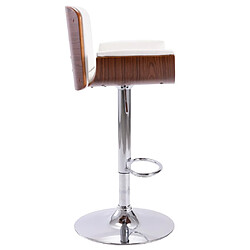 Avis vidaXL Tabouret de bar Blanc Similicuir