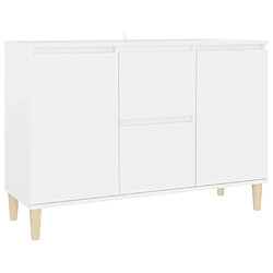 Maison Chic Buffet,Meuble de Rangement,commode pour salon,Cuisine Blanc 103,5x35x70 cm Aggloméré -MN48595