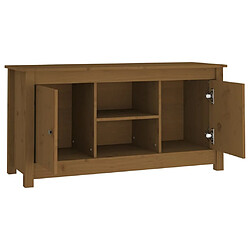 Acheter Maison Chic Meuble TV scandinave - Banc TV pour salon Marron miel 103x36,5x52 cm Bois de pin massif -MN98692