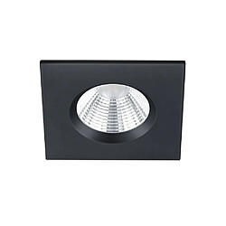 Lumière Downlight Encastrable Carré Moderne Noir Mat 3000K IP65