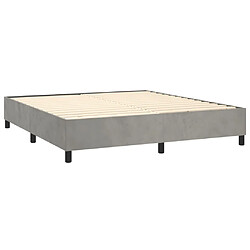 Acheter vidaXL Sommier à lattes de lit matelas et LED Gris clair 160x200 cm