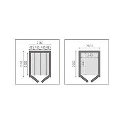 Avis Maison De La Tendance Maison de jardin PYRETHRE en bois épicéa 216x266 cm H. 235 cm