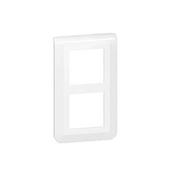 enjoliveur - 2 x 2 modules - blanc - vertical - entraxe 57 mm - legrand mosaic 078854l