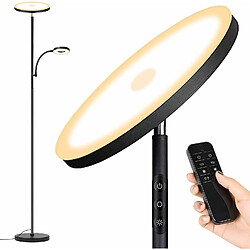 Vendos85 Lampadaire sur Pied avec Télécommande et Contrôle Tactile 36W 3200LM noir