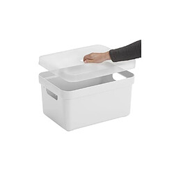 Sunware Boite de rangement avec couvercle transparent Sigma Home Box 13 L blanc.