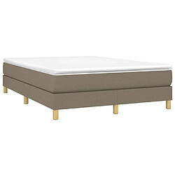 Avis Maison Chic Lit Adulte - Lit simple Lit à sommier tapissier avec matelas moelleux - Meuble de Chambre - Taupe 140x190 cm Tissu -MN99430