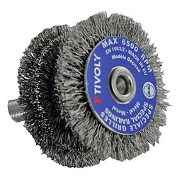 Tivoly Brosse circulaire acier spécial barreaux diamètre 60 mm fil de diamètre 0,35 mm 