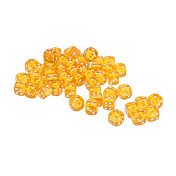 50pcs acrylique à six faces dés 12mm d6 dés pour d u0026 d dnd rpg jeu de plateau orange pas cher