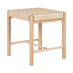 Avis Mes Tabouret 42x42x46,5 cm en bois et assise en corde