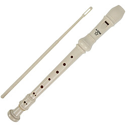 A-Star REC01BE Flûte à  bec soprano/Enregistreur Descant pour Enfant Blanc