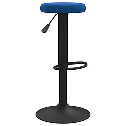 Avis vidaXL Tabourets de bar lot de 2 bleu velours