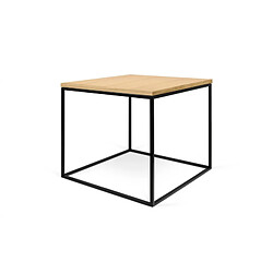 TemaHome - Table d'Appoint Gleam 50cm Chêne & Métal Noir