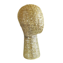 Tête mannequin métal présentoir de perruque 21 Pouces Tête de Mannequin en Métal et Velours Présentoir Modèle Support Porte pour Perruques Chapeaux Lunettes Bijoux