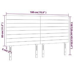 vidaXL Têtes de lit 4 pcs Crème 90x5x78/88 cm Tissu pas cher