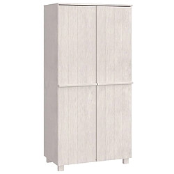 vidaXL Garde-robe HAMAR Blanc 89x50x180 cm Bois massif de pin