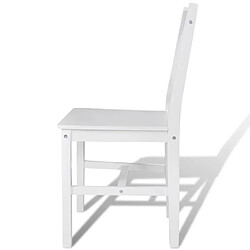 Acheter Maison Chic Lot de 6 Chaises à manger,Chaise pour cuisine blanc pinède -MN16722