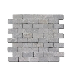 Pegane Carrelage mosaïque / Plaque de mosaïque mur et sol en marbre naturel coloris gris clair - 30 x 30 cm