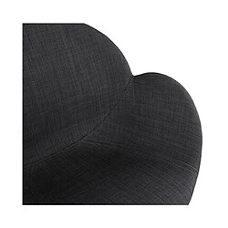 Mes Lot de 2 fauteuils design en tissu gris piétement métal noir- UMILA pas cher